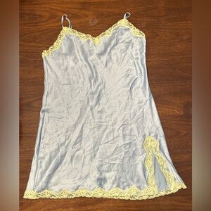 Victoria's Secret Satin Chemise with Lace Trim